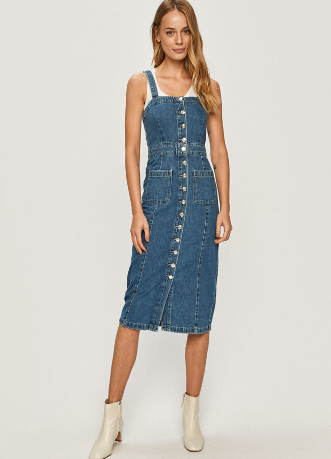 AllSaints - Sukienka jeansowa niebieski WD420S