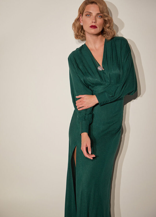 Answear Lab KRÓL kolekcja limitowana - Sukienka Tess zielony WA20.SUD823
