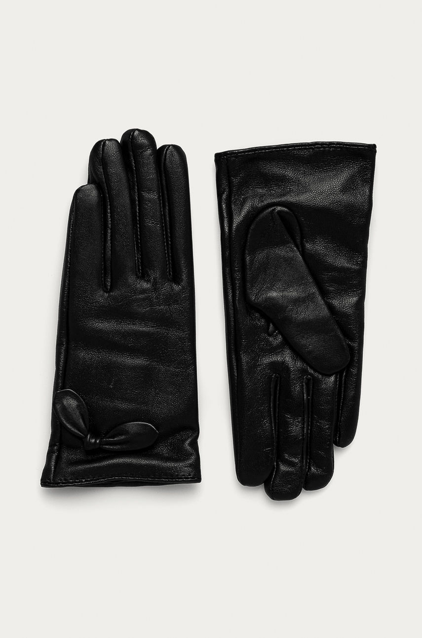 Answear Lab - Rękawiczki skórzane czarny RED008.AA