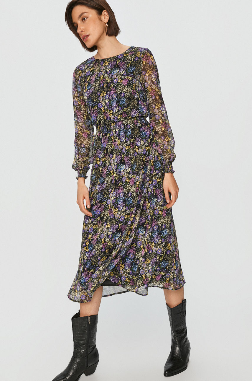 Answear Lab - Sukienka fioletowy WA20.SUD150