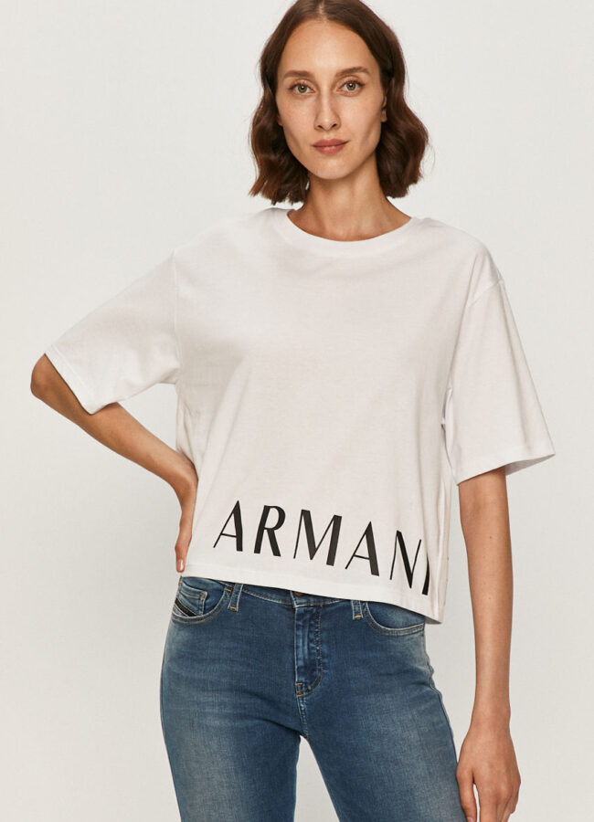 Armani Exchange - T-shirt biały 6HYTFS.YJX5Z
