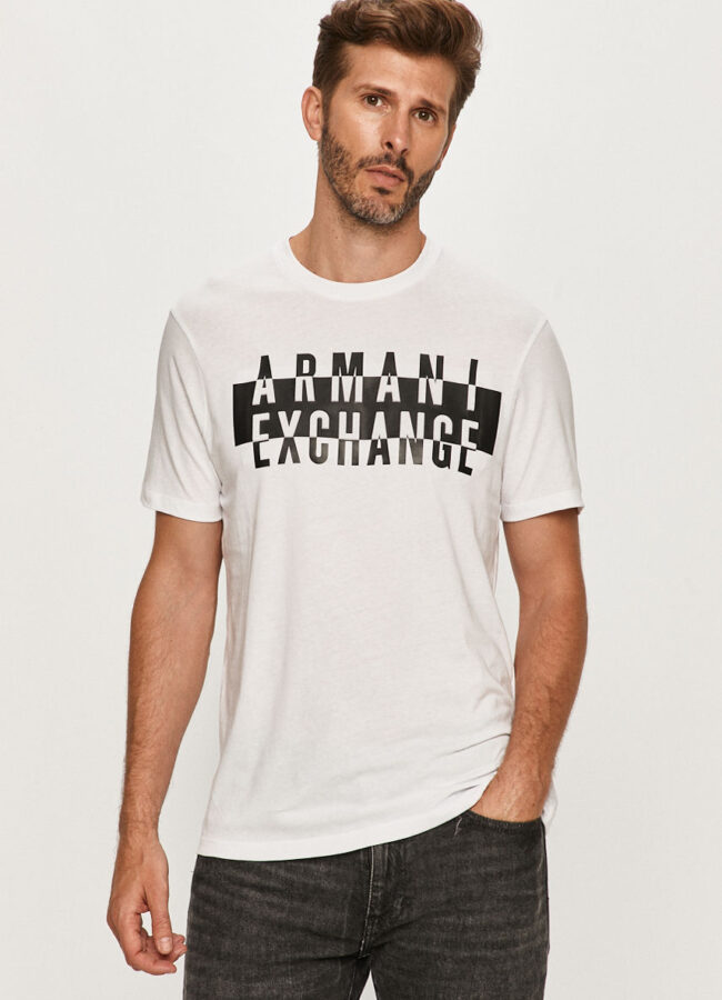 Armani Exchange - T-shirt biały 6HZTGD.ZJH4Z