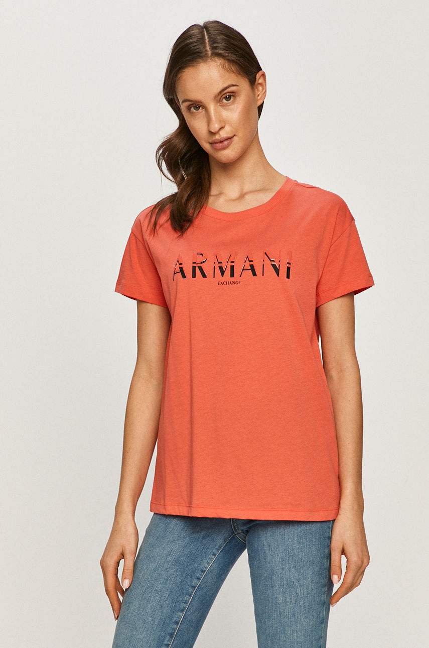 Armani Exchange - T-shirt koralowy 3KYTGD.YJG3Z