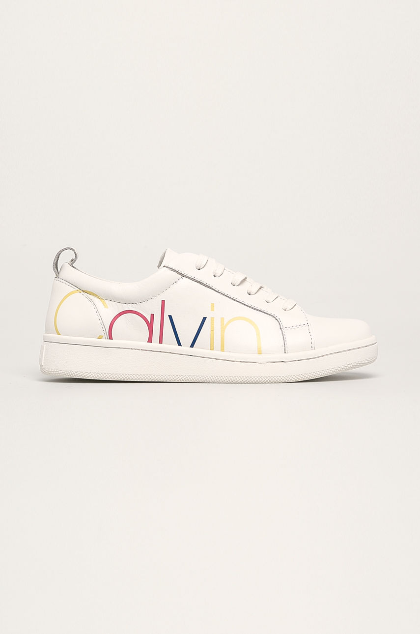 Calvin Klein - Buty skórzane biały E4835