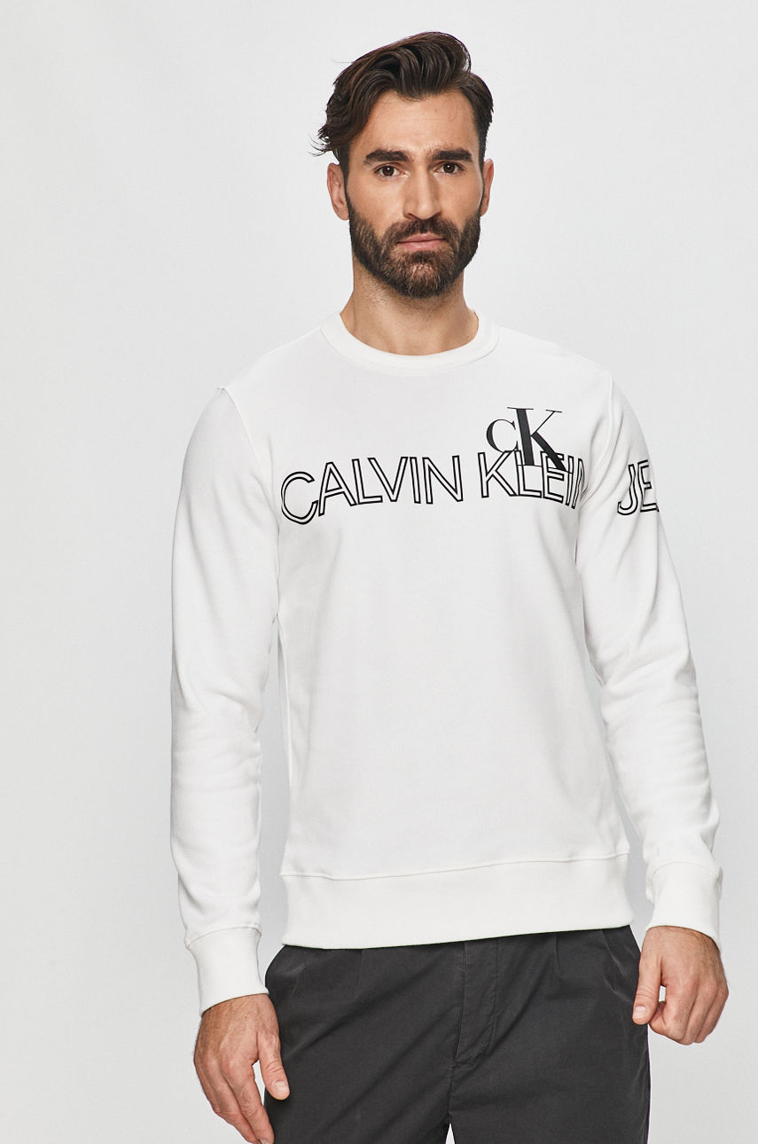 Calvin Klein Jeans - Bluza bawełniana biały J30J316521