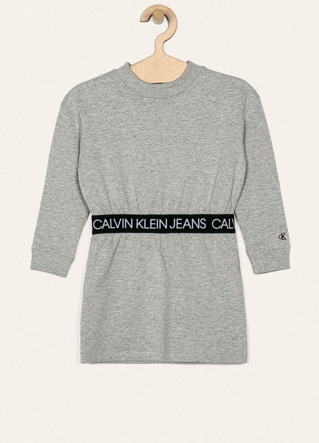 Calvin Klein Jeans - Sukienka dziecięca 104-176 cm jasny szary IG0IG00423