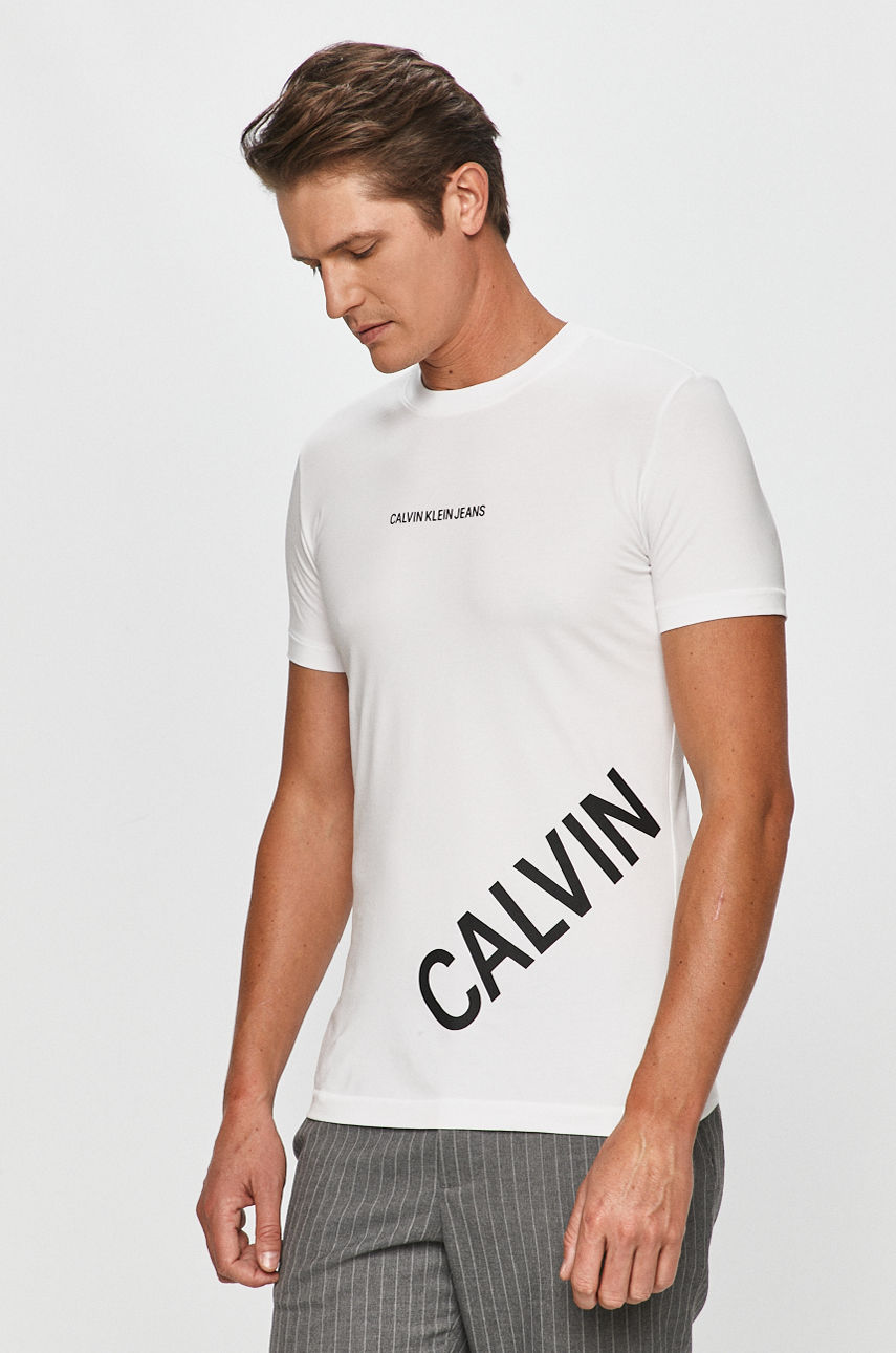 Calvin Klein Jeans - T-shirt biały J30J316870