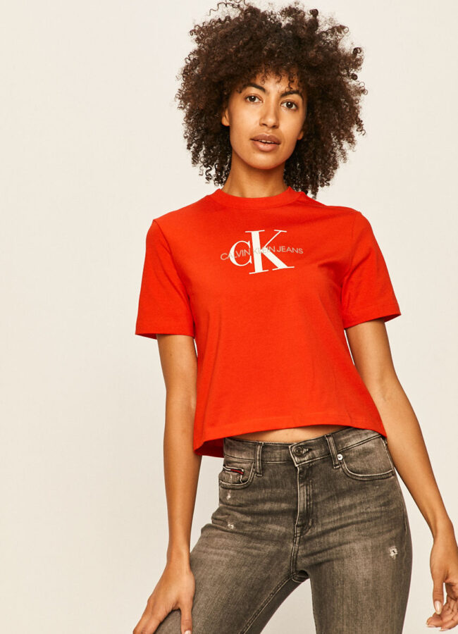 Calvin Klein Jeans - T-shirt czerwony J20J213692