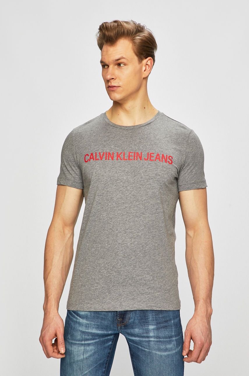 Calvin Klein Jeans - T-shirt szary J30J307856