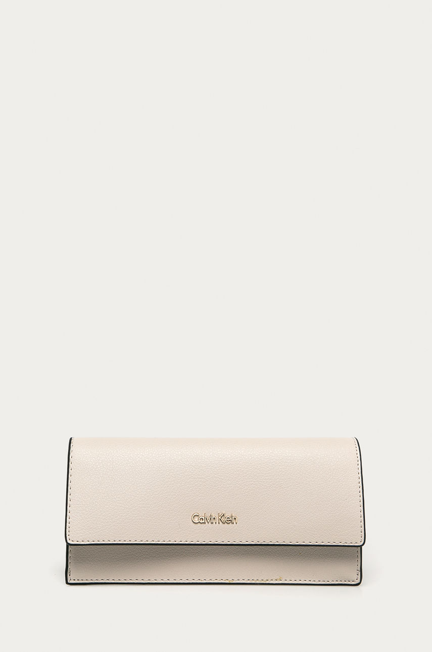 Calvin Klein - Portfel kremowy K60K604012