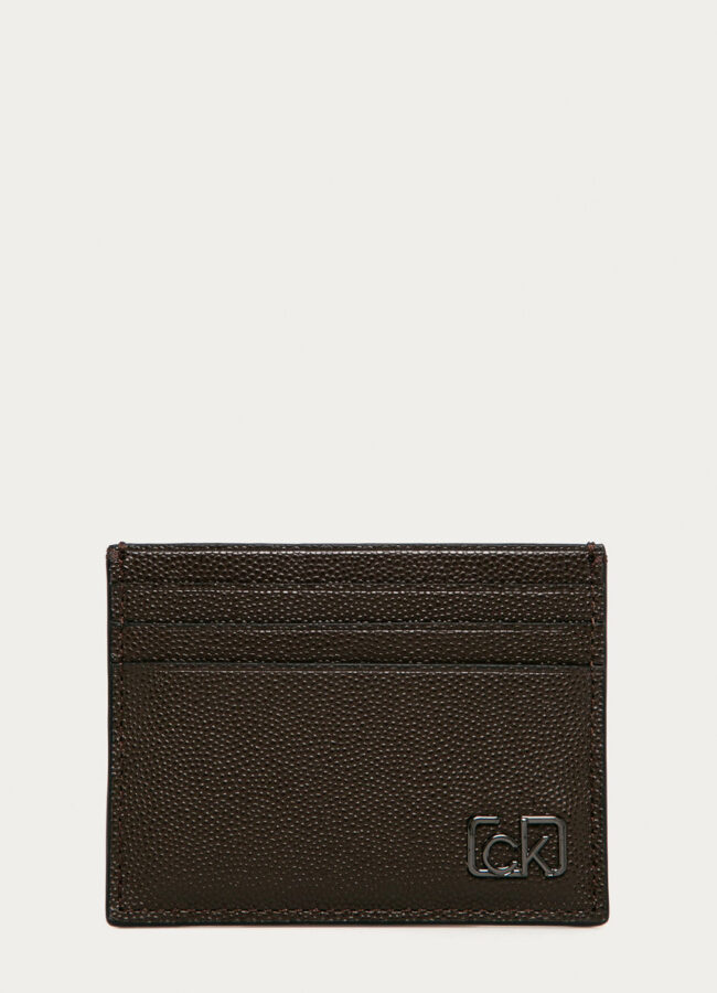 Calvin Klein - Portfel skórzany brązowy K50K505964