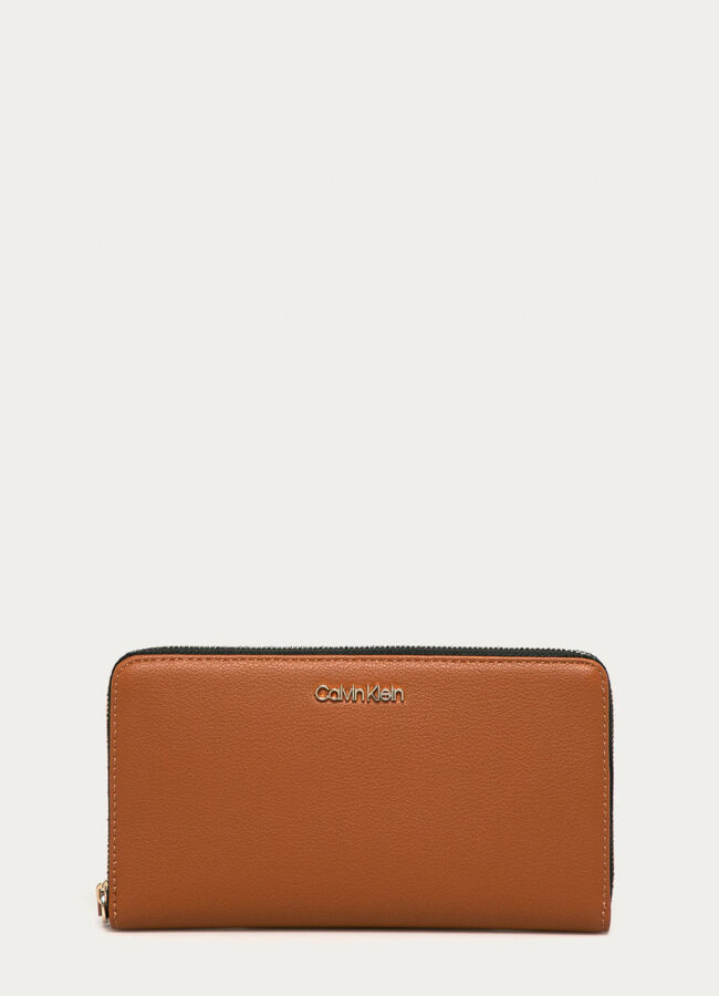 Calvin Klein - Portfel złoty brąz K60K607166