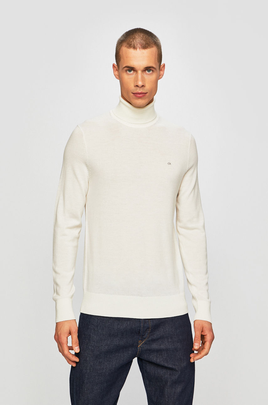 Calvin Klein - Sweter kremowy K10K102751