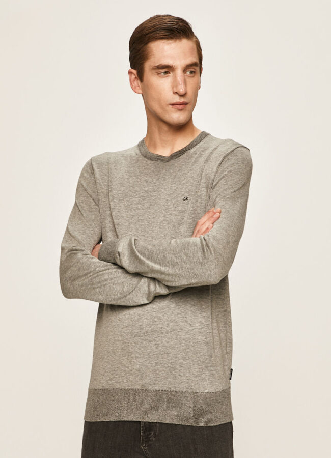 Calvin Klein - Sweter szary K10K104920