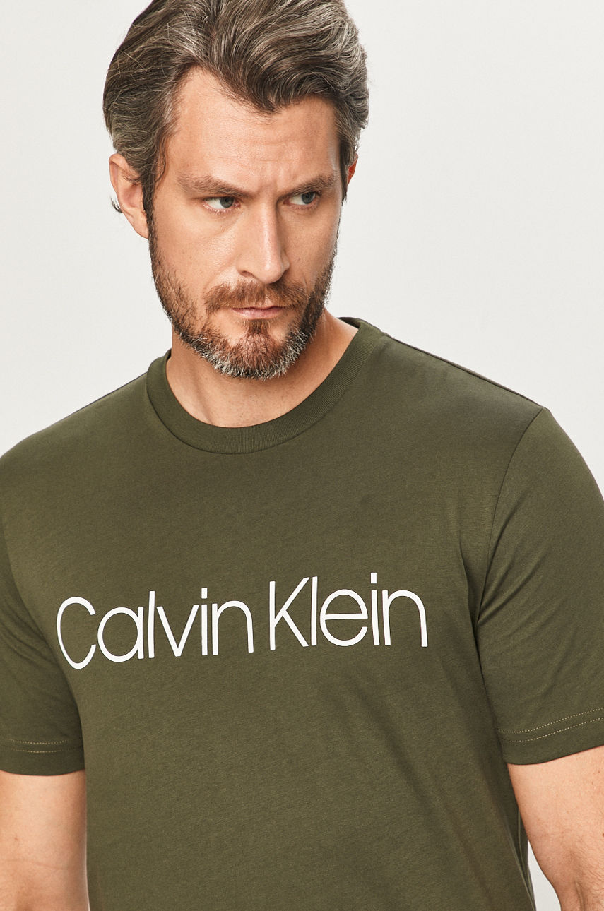 Calvin Klein - T-shirt oliwkowy K10K103078