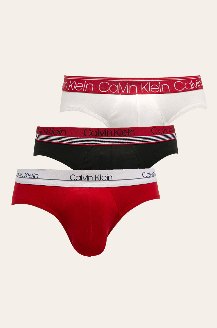 Calvin Klein Underwear - Slipy (3-pack) czerwony 000NB2415A