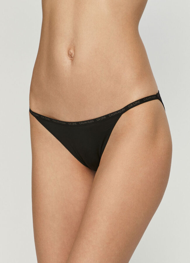 Calvin Klein Underwear - Stringi (2-pack) czarny 000QD3808E