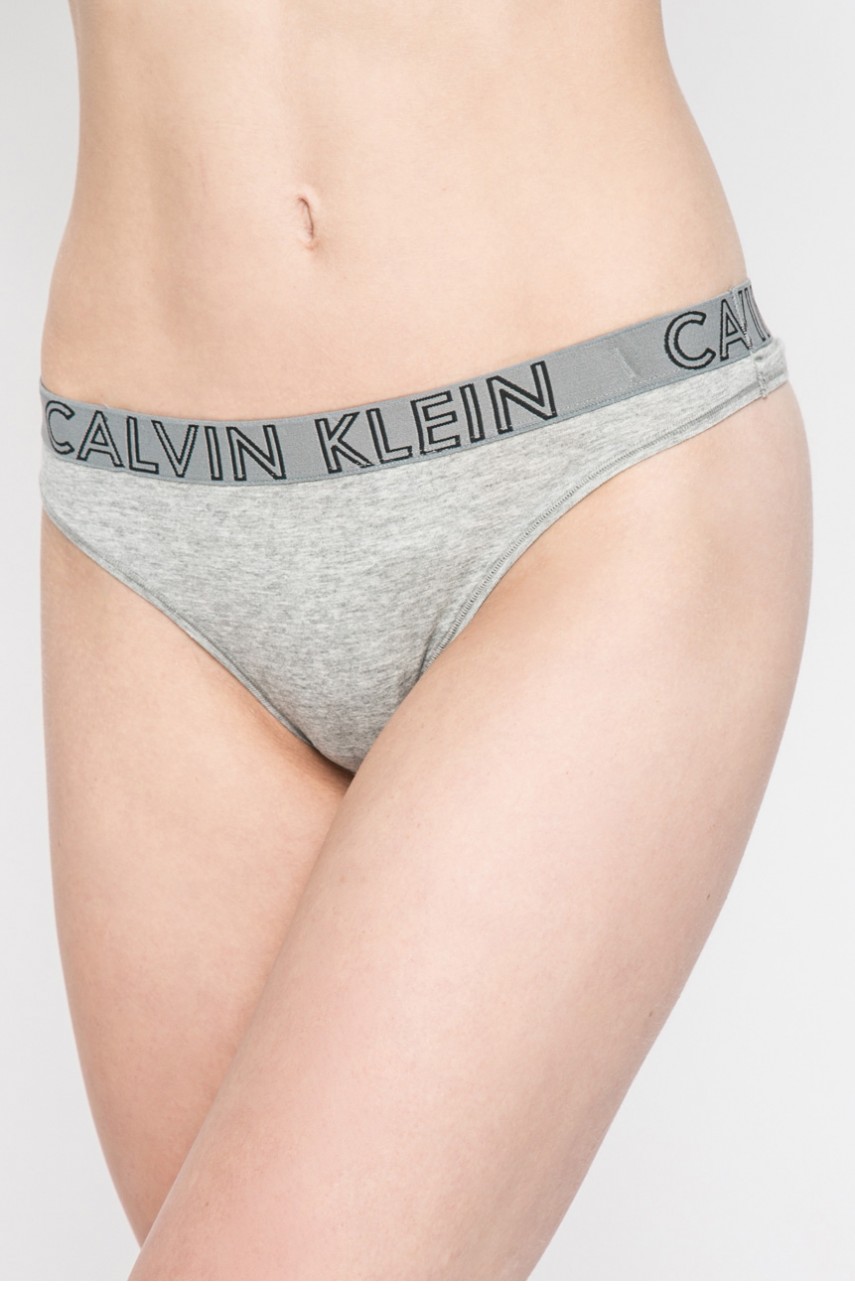 Calvin Klein Underwear - Stringi szary 000QD3636E