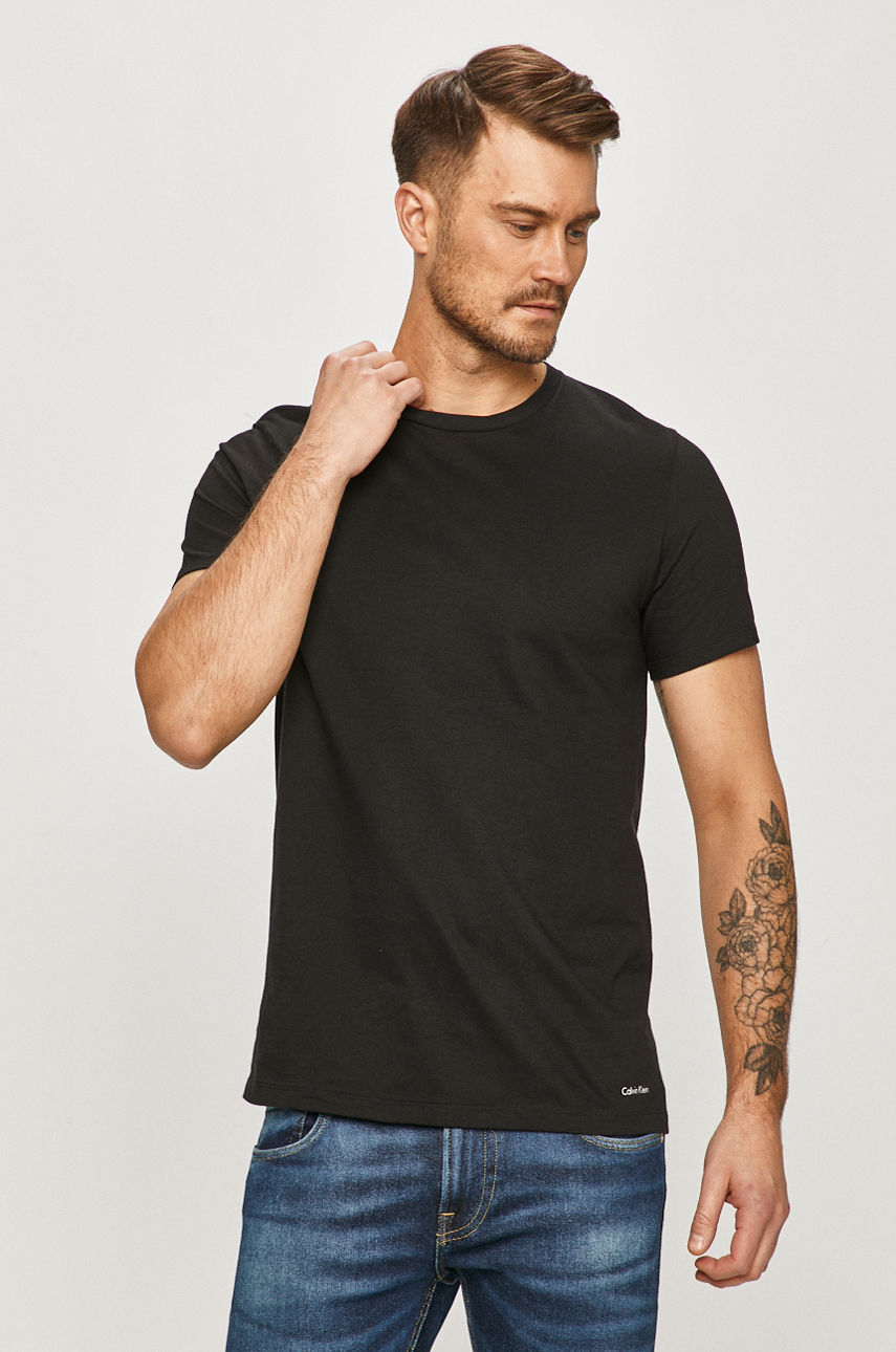 Calvin Klein Underwear - T-shirt (3-pack) czarny 000NB4011E