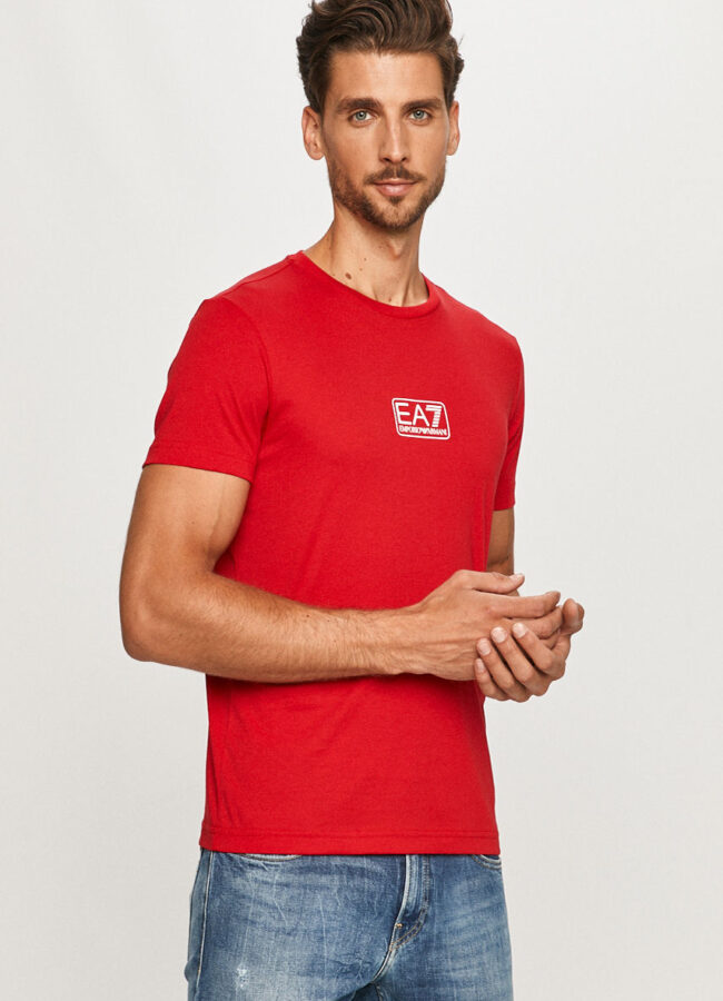 EA7 Emporio Armani - T-shirt czerwony 8NPT11.PJNQZ