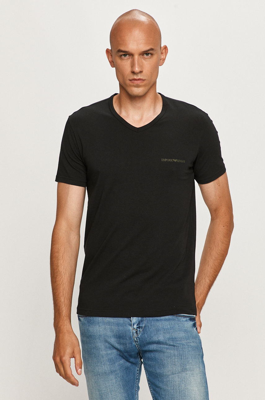 Emporio Armani - T-shirt (2-pack) czarny 111849.0A717