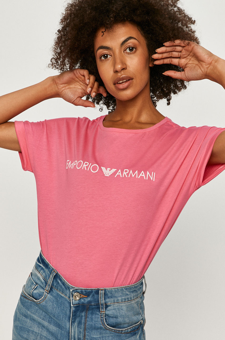 Emporio Armani - T-shirt różowy 262633.0P340