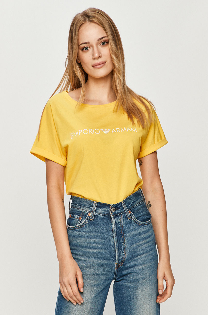 Emporio Armani - T-shirt żółty 262633.0P340