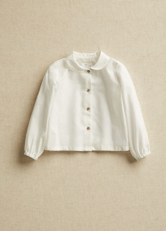 Mango Kids - Koszula niemowlęca Plain 62-80 cm biały 77083257