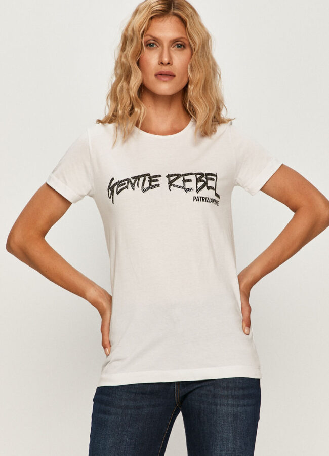 Patrizia Pepe - T-shirt biały 8M1127.A7K4