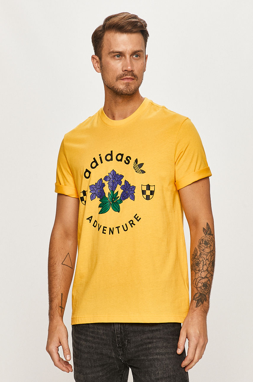 adidas Originals - T-shirt żółty GD5607