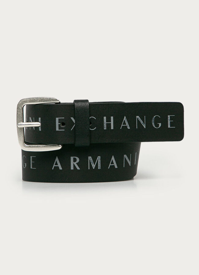 Armani Exchange - Pasek skórzany czarny 951185.CC529