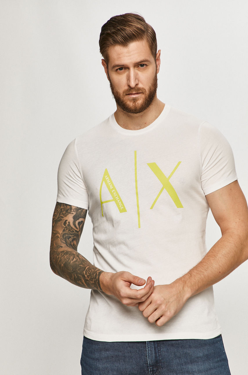 Armani Exchange - T-shirt biały 3KZTAG.ZJ4KZ