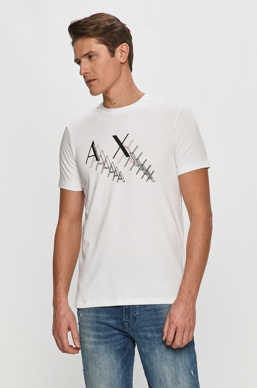 Armani Exchange - T-shirt biały 3KZTFA.ZJE6Z