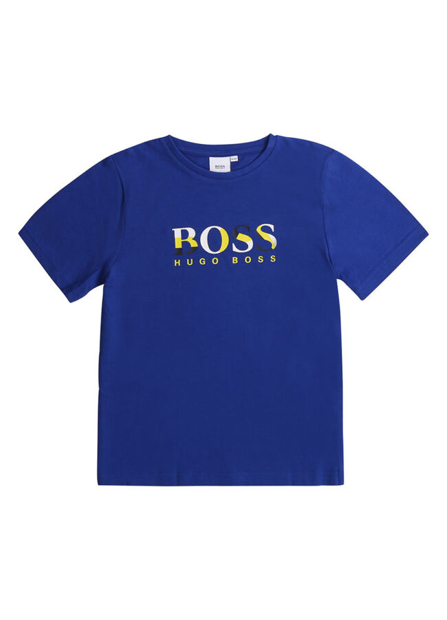 Boss - T-shirt dziecięcy 116-152 cm niebieski J25E64