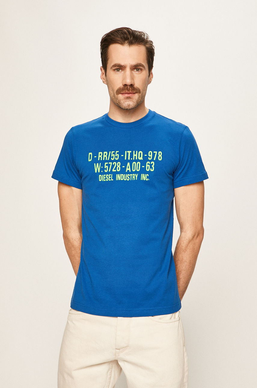 Diesel - T-shirt niebieski 00SEG9.0091A