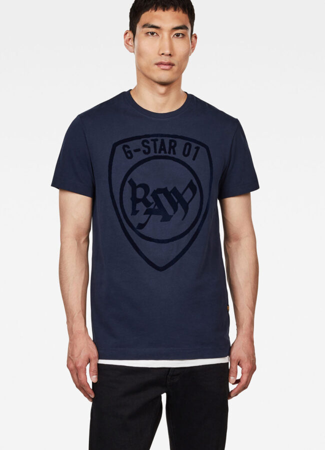 G-Star Raw - T-shirt niebieski D15616.B353