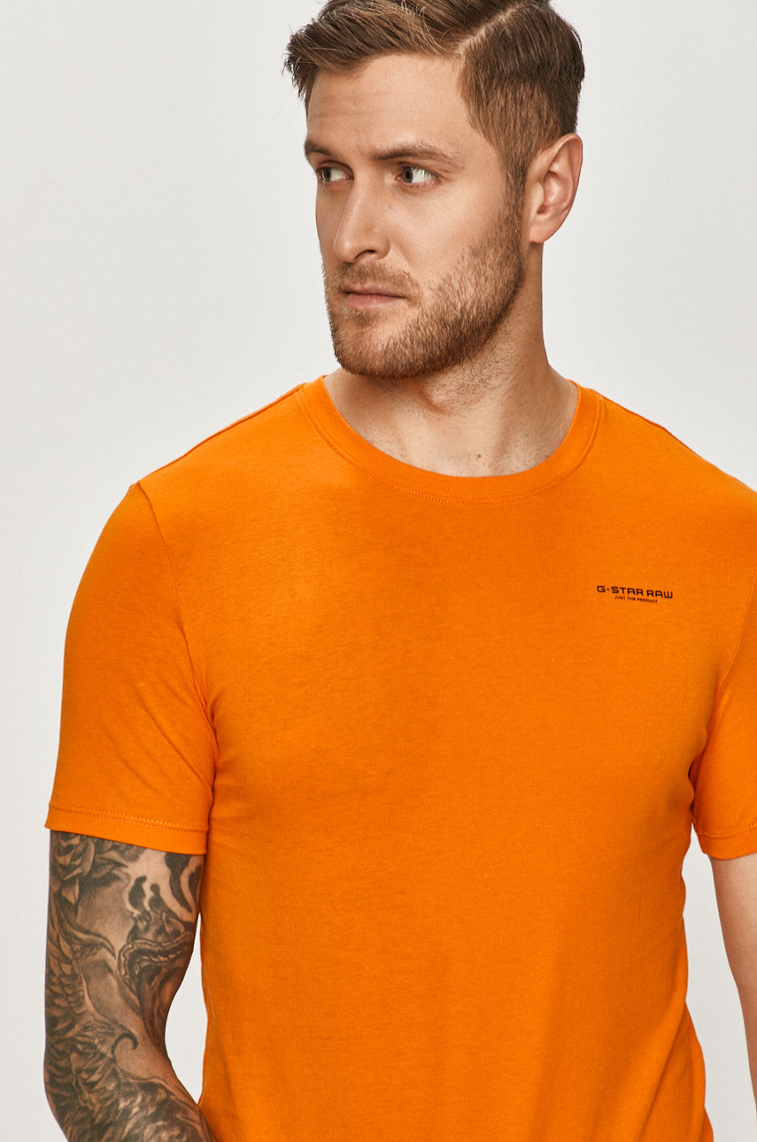 G-Star Raw - T-shirt pomarańczowy D17135.336.B976