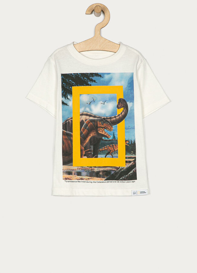 GAP - T-shirt dziecięcy X National Geographic 74-110 cm biały 600536