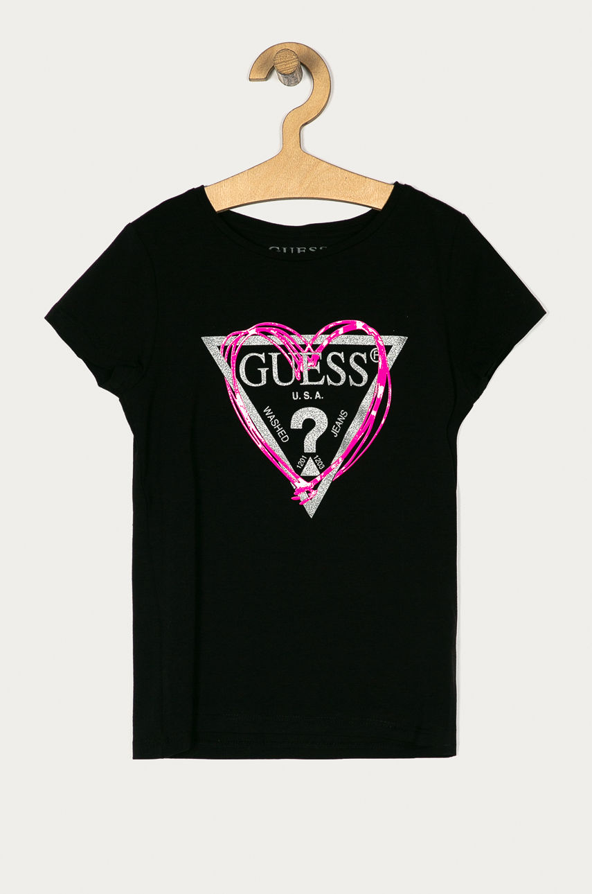 Guess - T-shirt dziecięcy 116-175 cm czarny J1RI04.K6YW1