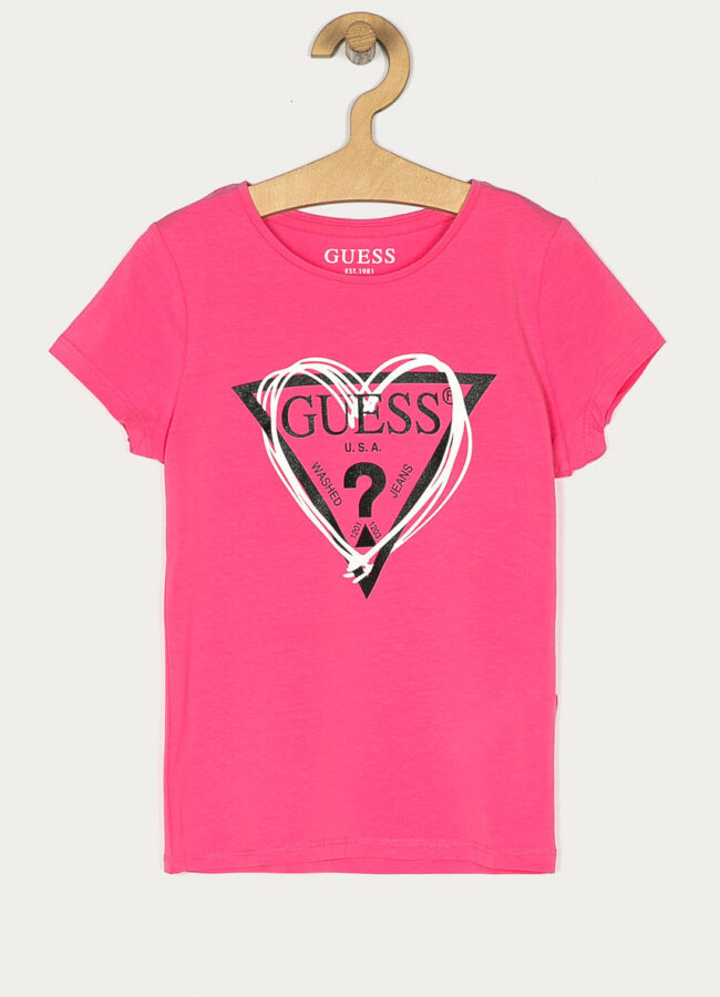 Guess - T-shirt dziecięcy 116-175 cm różowy J1RI04.K6YW1