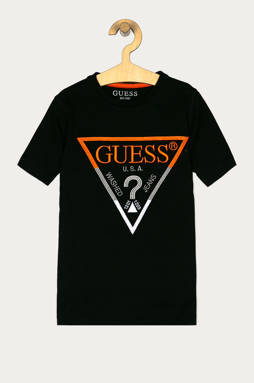 Guess - T-shirt dziecięcy 128-175 cm czarny H1RJ05.K8HM0