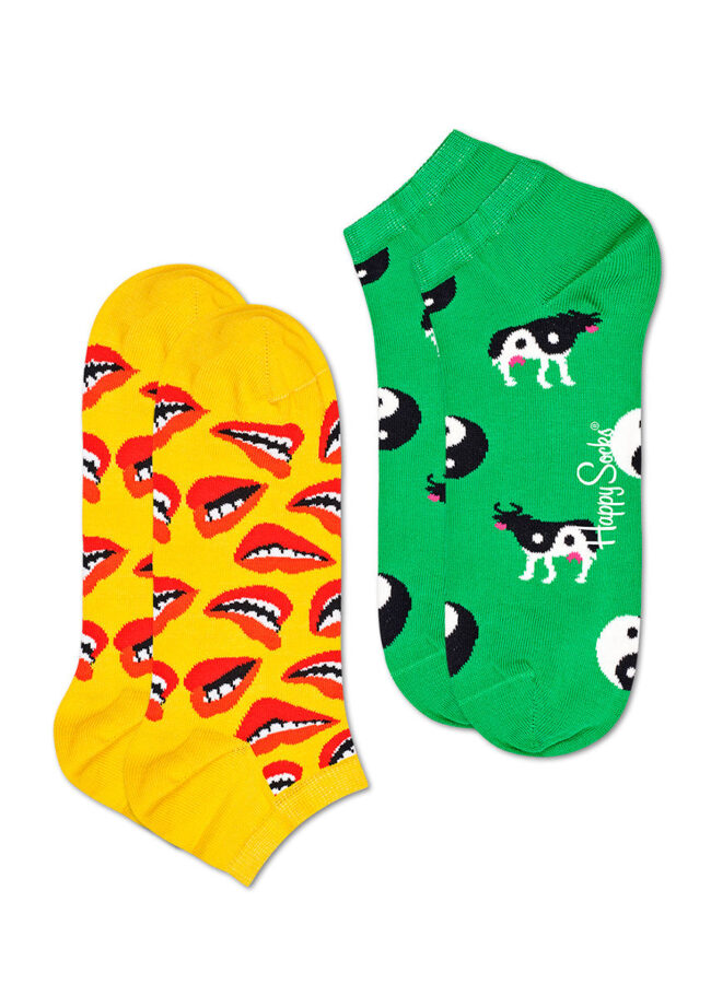 Happy Socks - Skarpetki Lip (2-pack) żółty LIP02.2200.M