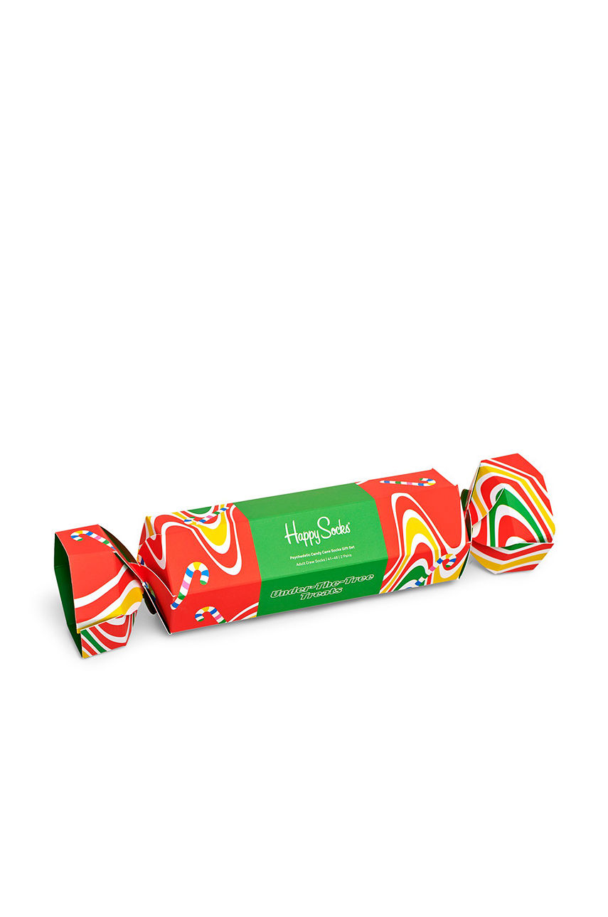 Happy Socks - Skarpetki Psychedelic Candy Cane (2-pack) zielony XCCA02.0100.M