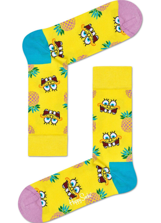 Happy Socks - Skarpetki Sponge Bob Fineapple Surprise żółty BOB01.2300