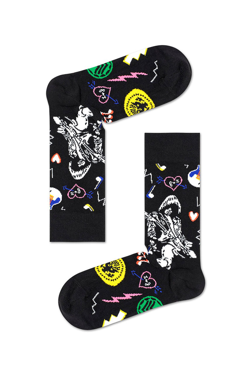 Happy Socks - Skarpetki x Linda & Johnny Ramone czarny RAM01.9300.M
