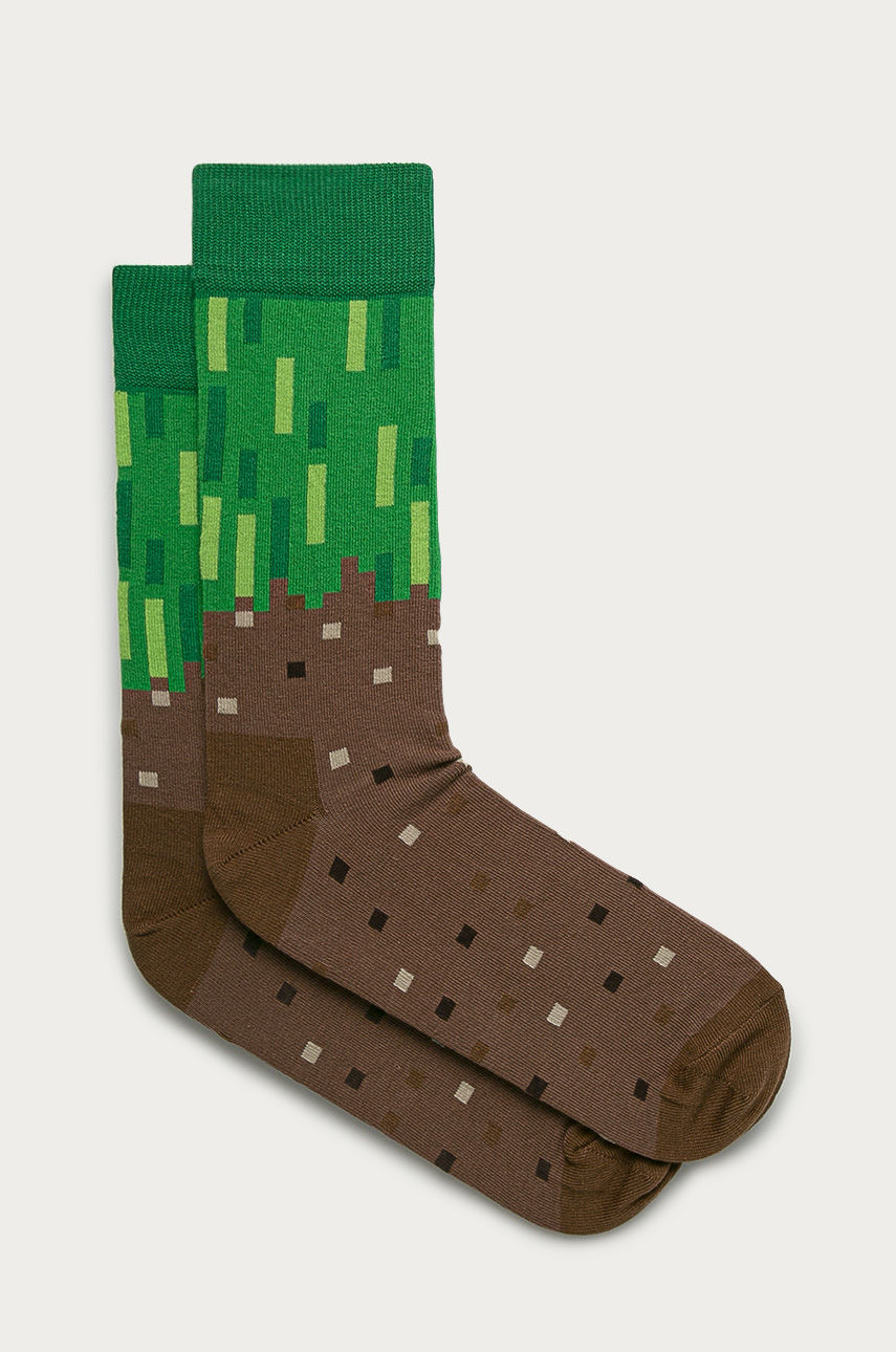 Happy Socks - Skarpetki x Minecraft zielony GRA01.7300.M