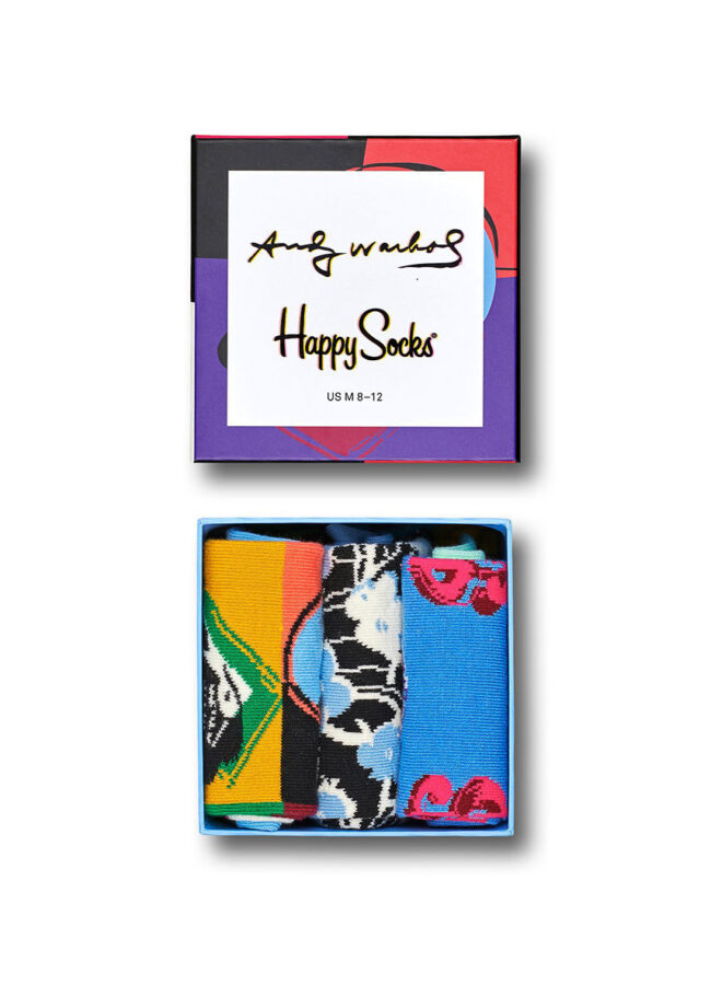 Happy Socks - Skarpety (3pack) Andy Warhol Gift Box multikolor XAWSKU08.9000.M