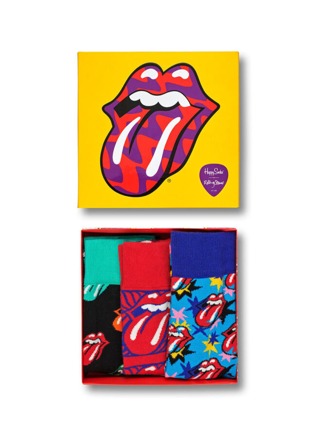 Happy Socks - Skarpety Rolling Stones (3-pak) multikolor XRLS08.0100.M