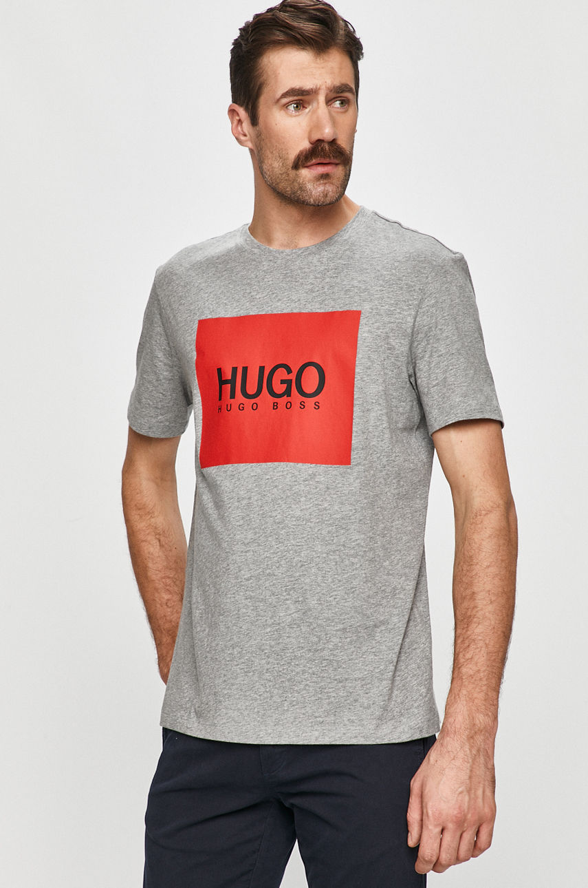 Hugo - T-shirt szary 50437291