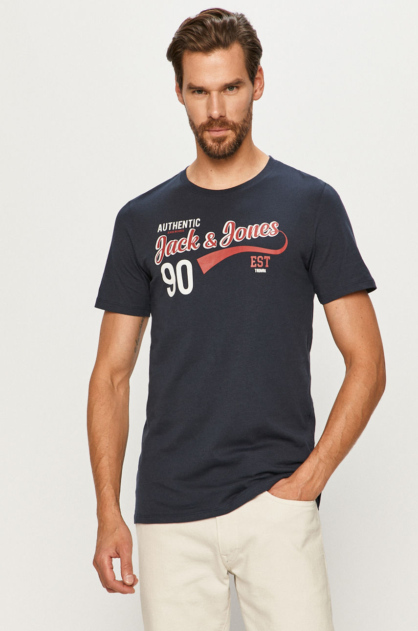 Jack & Jones - T-shirt granatowy 12164848